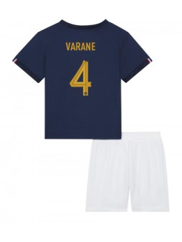 Francuska Raphael Varane #4 Dječji Domaci Dres kompleti SP 2022 Kratak Rukavima (+ kratke hlače)